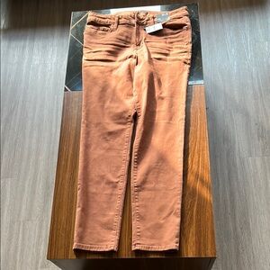 Express NWT. Rust Orange Skinny Jeans 33x32